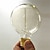 お買い得  白熱電球-1ピースヴィンテージエジソン電球スパイラルフィラメント40ワット調光対応e27 g95ラウンドグローブ大アンティークライトゴールデン仕上げ工業デザインアンバー