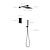 cheap Rough-in Valve Shower System-Concealed Shower Faucet Combo Set 12&quot; Rainfall Shower Head, Shower System Mixer Rough In Valve Rainfall High Pressure Head with Handheld, Wall Mounted Tub and Shower Trim Kit Bathroom Bath