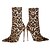 olcso Női csizmák-Női Csizmák Fashion Boots Tűsarok Erősített lábujj Állatos minta Elasztikus szövet Magas szárú csizmák Vintage Tavasz / Ősz &amp; tél Leopárd / Esküvő / Party és Estélyi