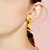 preiswerte Ohrringe-Damen Gelb Tropfen-Ohrringe Nicht übereinstimmend damas Einfach Anhänger Stil Modisch Ohrringe Schmuck Gelb Für Alltag Valentinstag 2pcs