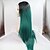 cheap Synthetic Lace Wigs-Synthetic Lace Front Wig Straight Middle Part Lace Front Wig Long Black / Green Synthetic Hair 26 inch Women&#039;s Women Black Green Sylvia