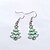 cheap Earrings-Women&#039;s Drop Earrings 3D Christmas Tree Ladies Simple Earrings Jewelry Silver For Christmas 1 Pair
