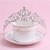 voordelige Bruiloft Zendspoel-Legering kroon tiara&#039;s met Strass 1 PC Bruiloft Helm