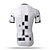 cheap Men&#039;s Clothing Sets-XINTOWN Men&#039;s Short Sleeve Cycling Jersey with Bib Shorts Black / White Plaid / Checkered Bike Jersey Bib Tights Breathable 3D Pad Quick Dry Reflective Strips Sweat-wicking Sports Elastane Plaid