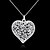 abordables Collares-Mujer Collares con colgantes Hueco Corazón Amor Corazon vacio damas Moda Floral 3D Plata esterlina S925 Plata 45 cm Gargantillas Joyas 1 PC Para Fiesta Boda Casual Diario