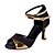 cheap Latin Shoes-Women&#039;s Latin Shoes Patent Leather / Synthetics Ankle Strap Sandal Buckle Flared Heel Dance Shoes Black / Brown / Gold / Performance / Practice