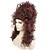 abordables Perruques de déguisement-cosplay costume perruque synthétique perruque bouclés bouclés perruque longue auburn foncé #33 cheveux synthétiques femmes rouge strongbeauty