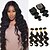 cheap Human Hair Weaves-4 Bundles With Closure Hair Weaves Peruvian Hair Body Wave Human Hair Extensions Remy Human Hair Human Hair Extensions Hair Weft with Closure 8-26 inch Natural Soft Best Quality New Arrival / 10A