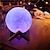 رخيصةأون ديكور وأضواء ليلية-ضوء ليلي ثلاثي الأبعاد على شكل غلوب على شكل قمر ، يمكن التحكم فيه عن بعد ، زينة عاكسة للضوء USB 1 قطعة