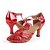 cheap Ballroom Shoes &amp; Modern Dance Shoes-Women&#039;s Modern Shoes / Ballroom Shoes PU Ankle Strap Sandal / Heel Buckle / Glitter Flared Heel Customizable Dance Shoes Red / Performance