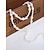 abordables Bijoux piercings-Femme Sandales Pieds Nus Perles Romantique Imitation Perle Bracelet de cheville Bijoux Blanche Pour Plein Air Sortie
