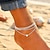 preiswerte Körperschmuck-Damen Knöchel-Armband Einzelkette Romantisch Fusskettchen Schmuck Weiß Für Strasse Ausgehen