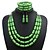cheap Jewelry Sets-Women&#039;s Synthetic Tanzanite Necklace Beads Snake Stylish Resin Earrings Jewelry Purple / Yellow / Green For Holiday Going out 1 set