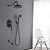 cheap Rough-in Valve Shower System-Shower Faucet Set Antique Oil-rubbed Bronze Ceramic Valve Bath Shower Mixer Taps / Brass / Single Handle Four Holes