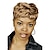 ieftine Peruci fără Capac din Păr Uman-Blendul părului uman Perucă Scurt Ondulat Ondulee Naturale Frizură Pixie Frizură în Straturi Coafuri scurte 2020 Berry Ondulee Naturale Ondulat Perucă Americană Africană pentru Femei de Culoare Cu