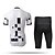 cheap Men&#039;s Clothing Sets-XINTOWN Men&#039;s Short Sleeve Cycling Jersey with Bib Shorts Black / White Plaid / Checkered Bike Jersey Bib Tights Breathable 3D Pad Quick Dry Reflective Strips Sweat-wicking Sports Elastane Plaid
