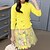 cheap Casual Dresses-Kids Little Girls&#039; Dress Floral Patchwork Daily Going out Mesh Bow Print Yellow Blushing Pink Above Knee Long Sleeve Streetwear Sweet Dresses Fall Winter