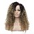 preiswerte Premiumperücken aus synthetischer Spitze-Synthetische Lace Front Perücken Kinky Curly Seitenteil Ohne Klebstoff und  Spitze in der Front Perücke Lang Dunkelbraun / Goldene Blonde Synthetische Haare 24 Zoll Damen 100% kanekalon haare