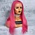 cheap Human Hair Wigs-Virgin Human Hair Full Lace Wig Deep Parting With Ponytail Kardashian style Brazilian Hair Silky Straight Pink colorful Wig 150% Density 12-24 inch with Baby Hair Smooth Best Quality Hot Sale Thick