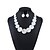 cheap Jewelry Sets-Women&#039;s White Crystal Necklace Earrings Set Tennis Chain Gypsophila Fashion Rhinestone Earrings Jewelry White / Rainbow For Wedding Party 1 set