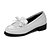 billiga Lätta damskor-Women&#039;s Loafers &amp; Slip-Ons Plus Size Chunky Heel Daily PU White Black Burgundy