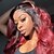 cheap Synthetic Lace Wigs-Synthetic Wig Synthetic Lace Front Wig Wavy Body Wave Middle Part with Baby Hair Lace Front Wig Long Black / Burgundy Synthetic Hair 26 inch Women&#039;s Soft Heat Resistant Natural Hairline Red