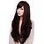 cheap Synthetic Trendy Wigs-Synthetic Wig Wavy Wavy With Bangs Wig Long Flaxen Light Brown Dark Brown Honey Brown Black Synthetic Hair 21 inch Women&#039;s Side Part With Bangs Brown Gray