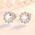 baratos Brincos-Women&#039;s Earrings Classic Star Ladies Cute Rhinestone Earrings Jewelry Silver For Daily Date 1 Pair