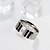 cheap Men&#039;s Rings-Men&#039;s Band Ring Ring Groove Rings Cubic Zirconia 1pc Black Gold Steel Stainless Simple Basic Trendy Work Office &amp; Career Jewelry Classic Two tone Cool