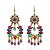 cheap Earrings-Women&#039;s Drop Earrings Hanging Earrings Hollow Out Flower Rainbow Ladies Vintage Ethnic African Resin Rhinestone Earrings Jewelry Red / Green / Rainbow For Daily 1 Pair