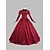 cheap Historical &amp; Vintage Costumes-Maria Antonietta Victorian Medieval 18th Century Vacation Dress Dress Party Costume Masquerade Ball Gown Women&#039;s Lace Lace Cotton Costume Red Vintage Cosplay Party Prom Long Sleeve Long Length Ball