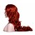 cheap Synthetic Lace Wigs-Human Hair Lace Wig Wavy Deep Wave Middle Part Free Part Lace Front Wig Long Brown / Burgundy Synthetic Hair 22-26 inch Women&#039;s Anime Cosplay Party Red Brown EEWigs