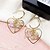 preiswerte עגילים אופנתיים-Women&#039;s Drop Earrings Link / Chain Heart Ladies European Gold Plated Austria Crystal Earrings Jewelry Gold For Street 1 Pair