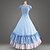 cheap Historical &amp; Vintage Costumes-Vintage Gothic Victorian Medieval 18th Century Dress Party Costume Masquerade Women&#039;s Costume Blue Vintage Cosplay Party Prom Short Sleeve Floor Length Plus Size Customized