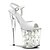 cheap Women&#039;s Sandals-Women&#039;s Heels Platform Stiletto Heel Club Shoes Lucite Heel Wedding Dress Party &amp; Evening Flower Patent Leather Summer White / Red / Silver