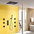 preiswerte Duscharmaturen-Duschset einstellen - Regendusche Moderne Lackierte Oberflächen Wandmontage Keramisches Ventil Bath Shower Mixer Taps / Messing