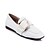 halpa Women&#039;s Slip-Ons &amp; Loafers-Women&#039;s Loafers &amp; Slip-Ons Flat Heel Square Toe Buckle PU Casual / Preppy Spring &amp;  Fall White / Yellow / Pink / Daily