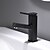 cheap Bathroom Sink Faucets-Bathroom Sink Faucet - FaucetSet / Pullout Spray Black Deck Mounted Single Handle One HoleBath Taps