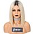 cheap Human Hair Lace Front Wigs-Unprocessed Human Hair Lace Front Wig Bob Middle Part Deep Parting Kardashian style Brazilian Hair Yaki Straight Blonde Wig 150% Density Thick with Clip Women&#039;s Medium Length Human Hair Lace Wig
