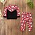 cheap Baby Girls&#039; Clothing Sets-Baby Girls&#039; Active Basic Christmas Daily Cotton Black &amp; Red Print Christmas Print Long Sleeve Regular Clothing Set Red / Toddler
