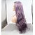 cheap Synthetic Lace Wigs-Synthetic Lace Front Wig Body Wave Side Part Lace Front Wig Long Black / Purple Synthetic Hair 20-26 inch Women&#039;s Women Black Purple Sylvia