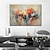 cheap Abstract Paintings-Oil Painting 100% Handmade Hand Painted Wall Art On Canvas Horizontal Colorful FLowes Panoramic Abstract Landscape Comtemporary Modern Home Decoration Decor Rolled Canvas With Stretched Frame