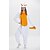 お買い得  着ぐるみパジャマ-Adults&#039; Kigurumi Pajamas Unicorn Anime Pony Onesie Pajamas polyester fibre Orange Cosplay For Men and Women Animal Sleepwear Cartoon Festival / Holiday Costumes