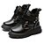 abordables Chaussures garçons-Garçon Chaussures Cuir Hiver boîtes de Combat Bottes Rivet / Scotch Magique pour Noir / Jaune