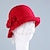 voordelige Feesthoeden-100% Wol Kentucky Derby Hat / hoed met Bloemen 1 stuk Casual / Alledaagse kleding Helm