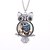 ieftine Coliere la Modă-Women&#039;s Statement Necklace Retro Owl Ladies Vintage Steampunk Kinetic Glass Alloy Bronze Silver 45+5 cm Necklace Jewelry 1pc For Street Night out&amp;Special occasion