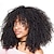 tanie Peruki z ludzkich włosów-Włosy naturalne remy Pełna siateczka Siateczka z przodu Peruka Fryzura asymetryczna Rihanna styl Włosy brazylijskie Kinky Afro Kinky Curl Natutalne Czarny Peruka 130% 150% 180% Gęstość włosów Miękka