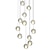 voordelige Clusterontwerp-40 cm kroonluchter metalen bol hanglamp led gegalvaniseerd artistiek modern 90-240v
