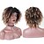 voordelige Pruiken van echt haar-Dolago Short Bob Human Hair Wigs 250% Density with Baby Hair Ombre Blonde Kinky Curly 4x4 Closure Lace Front Wig
