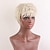cheap Human Hair Capless Wigs-Human Hair Blend Wig Short Natural Wave Pixie Cut Short Hairstyles 2020 With Bangs Berry Natural Wave Short Side Part African American Wig Machine Made Women&#039;s 1# Strawberry Blonde / Bleach Blonde